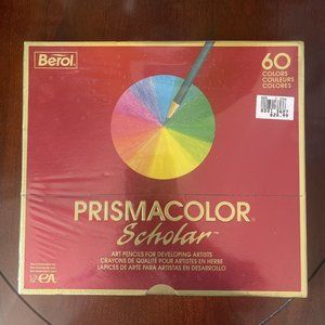 VINTAGE Prismacolor Scholar Colored Pencils 60 Colors Berol Sealed Pencil Crayon